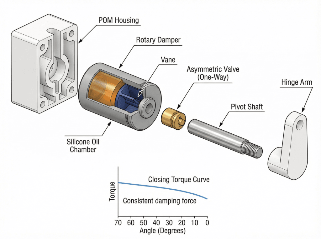 The Science of Soft-Close Dampers in Sanitary Ware 2 Soft Close Dampers in Sanitary Ware