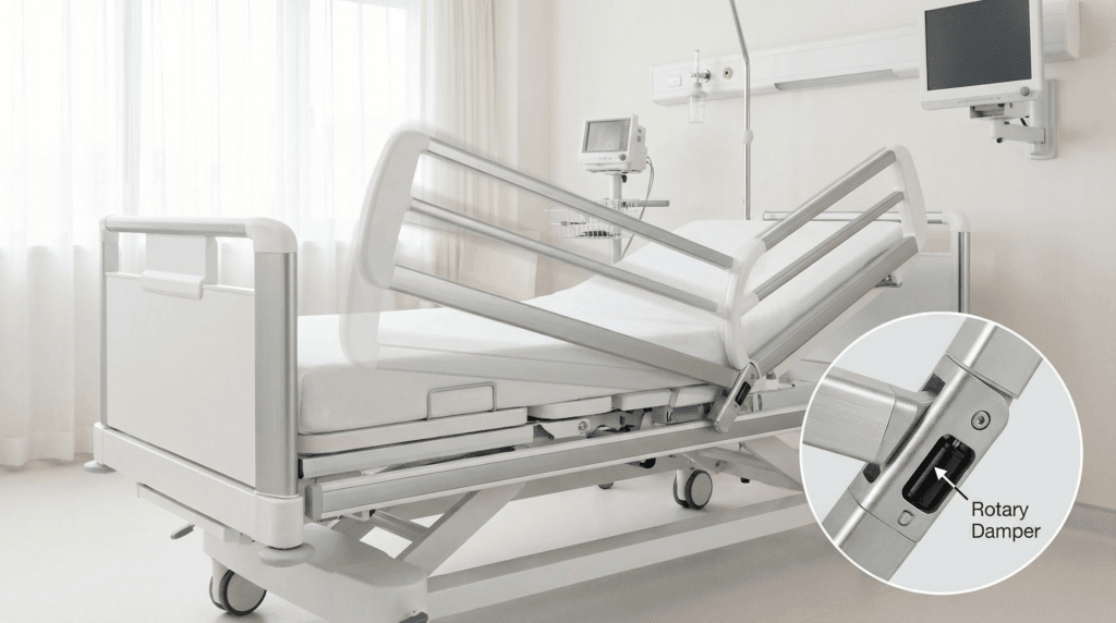 Silent Motion Control: Rotary Dampers in Hospital Bed Rails 1 image 4